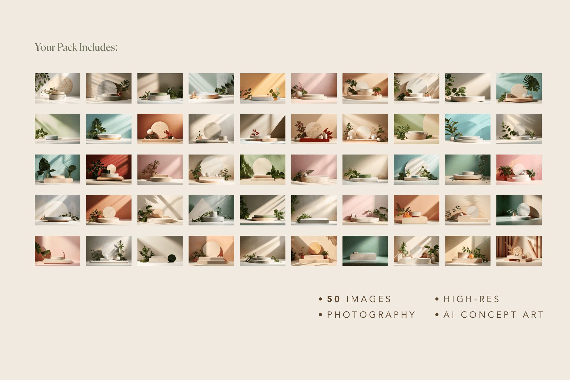 Natural Elegance - Podium Backgrounds - Typedreams  
