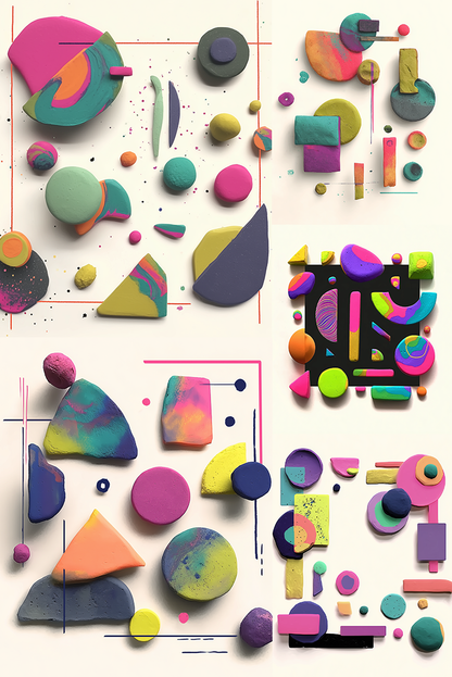 Playdoh Compositions - Stock Images