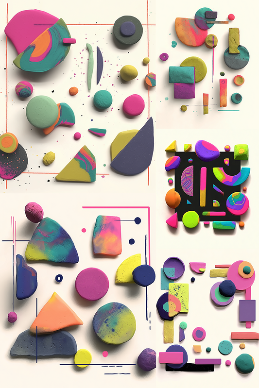 Playdoh Compositions - Stock Images