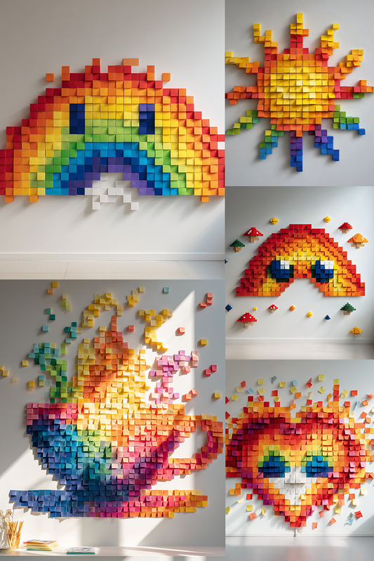 Post-it Art - Stock Images