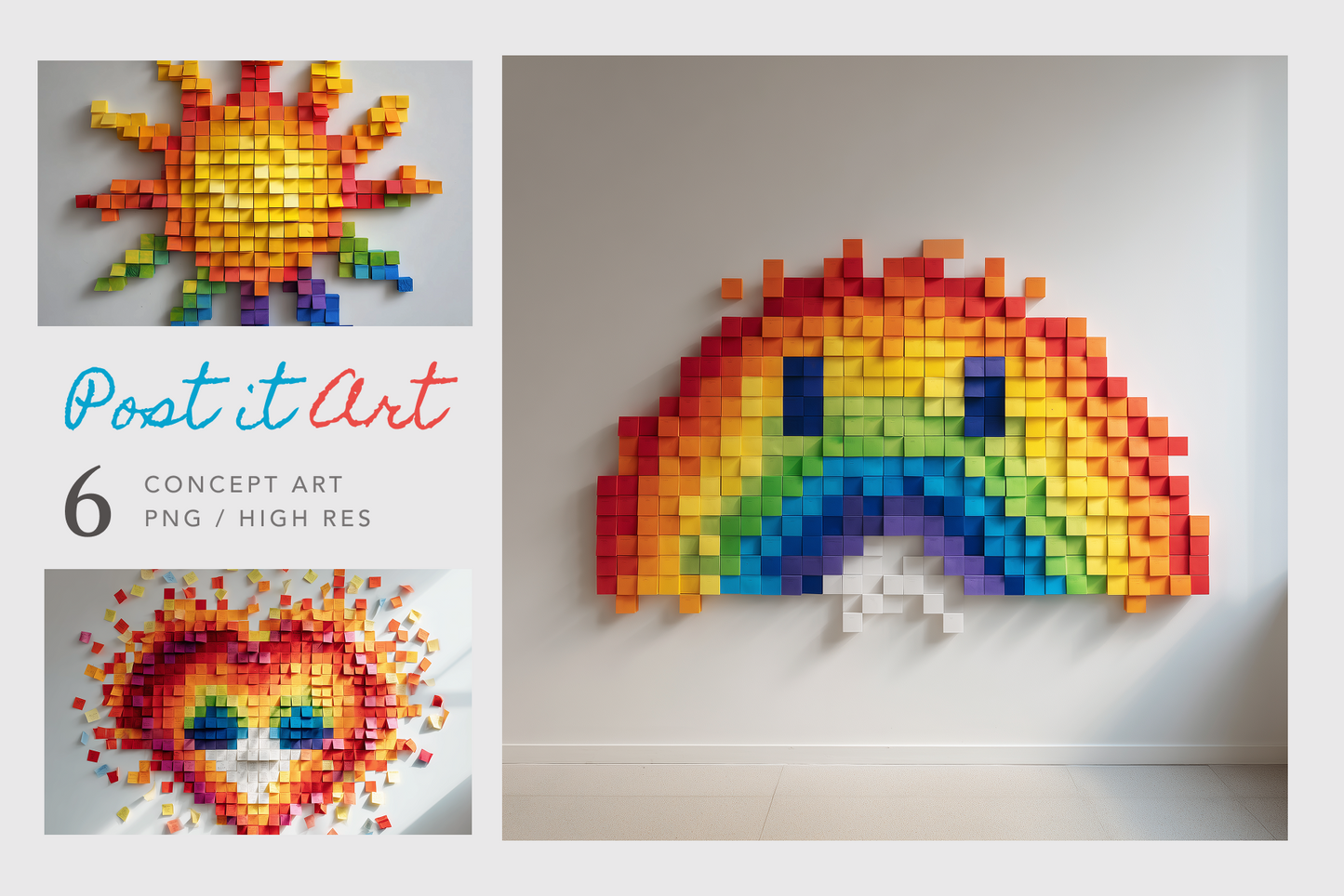 Post-it Art - Stock Images