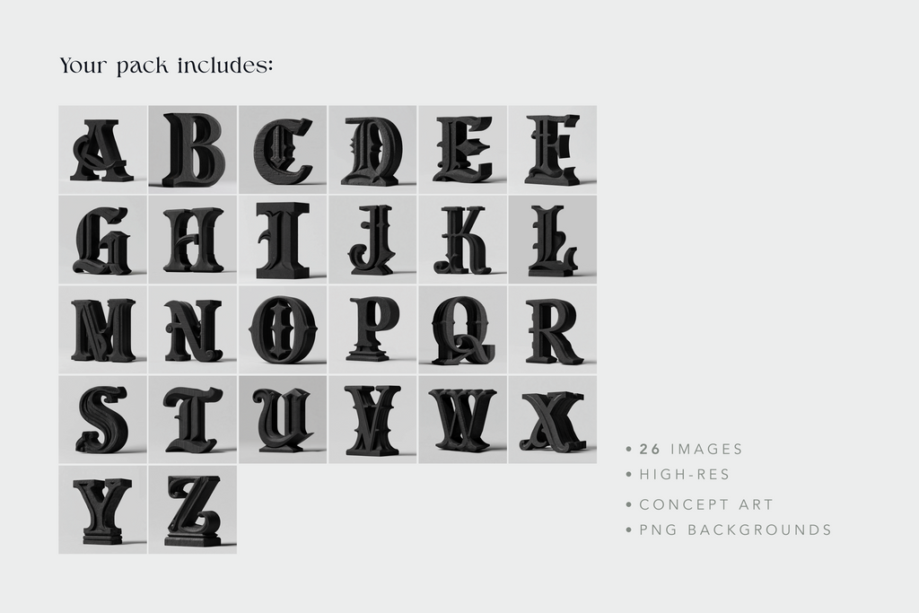 Blackletter Alphabet