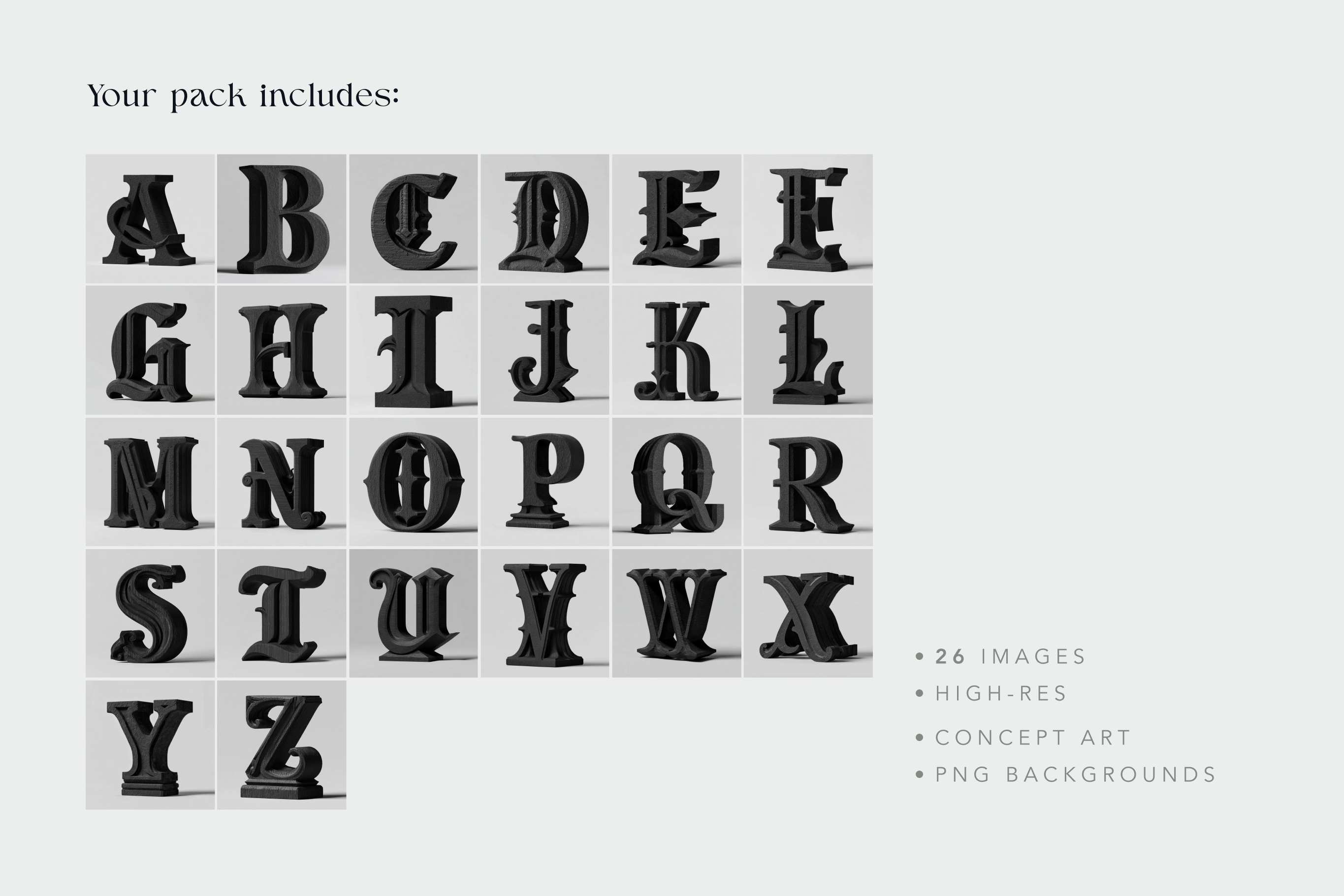 Blackletter Alphabet