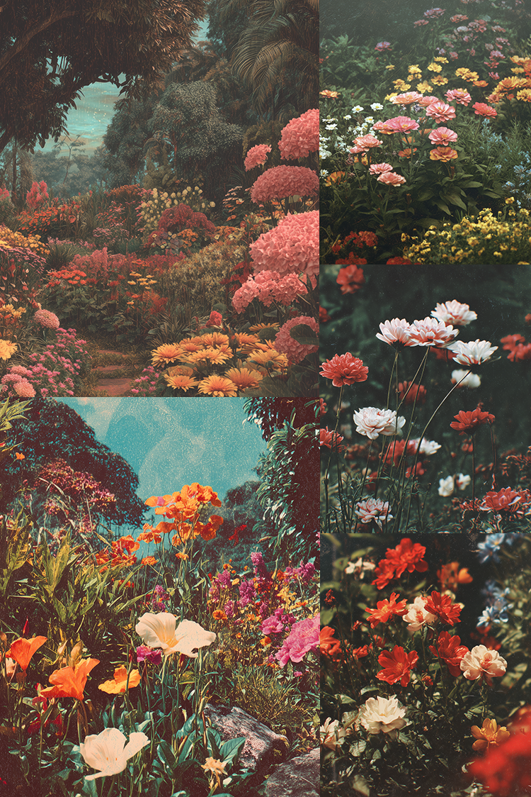 Retro Style Garden - Stock Images