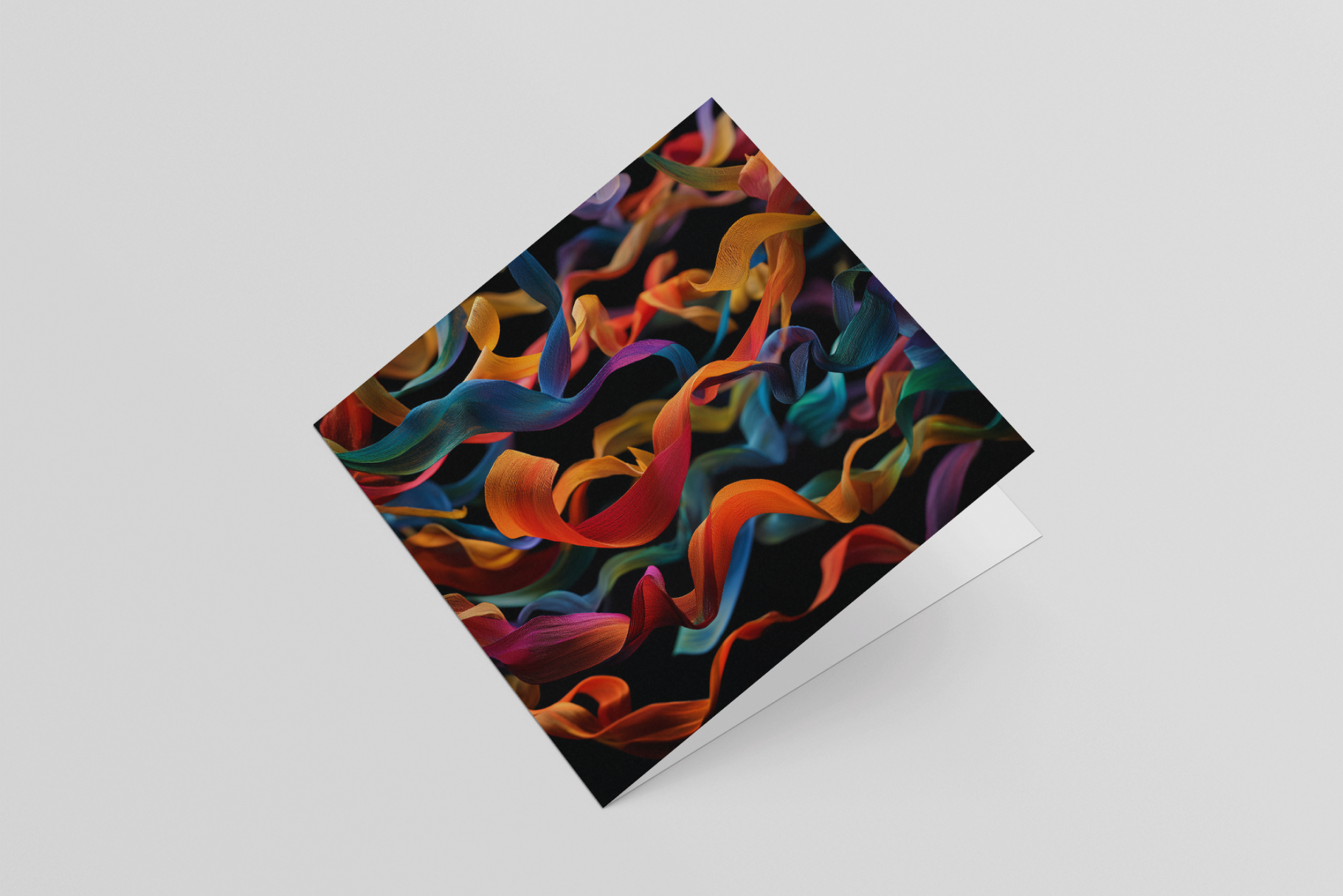 Colorful abstract design on a white surface