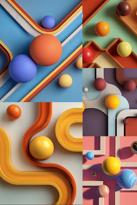 Rolling Balls - Stock Images