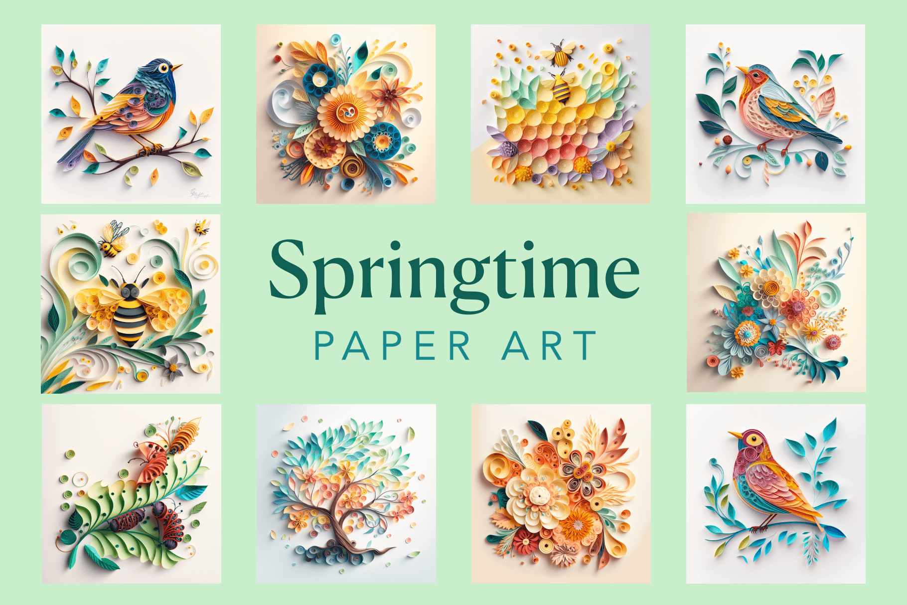 Springtime Paper Art - Typedreams  