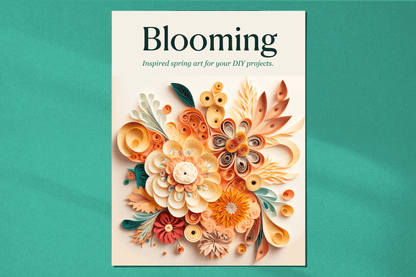 Magazine cover of quilling paper art flowers