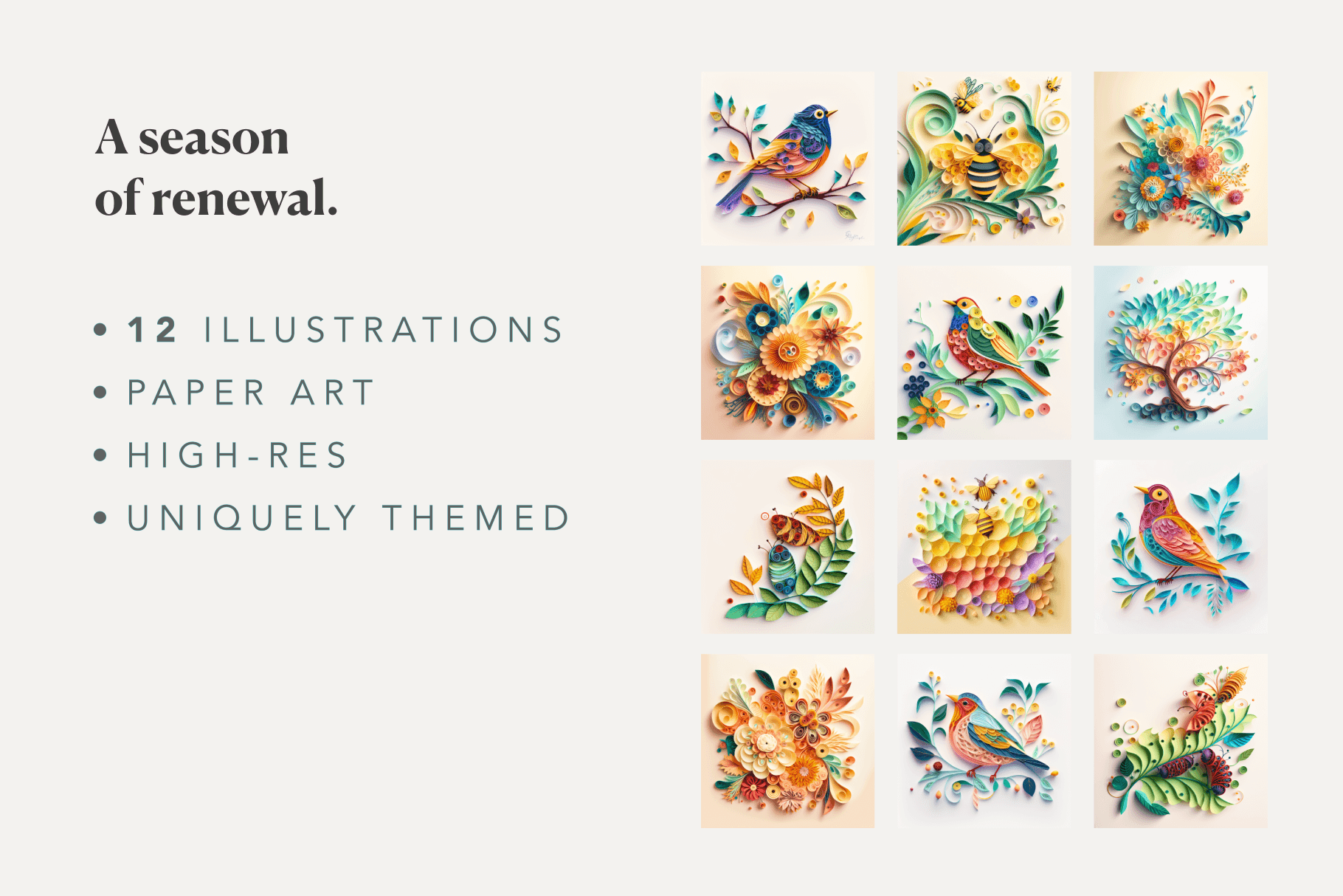 Springtime Paper Art - Typedreams  