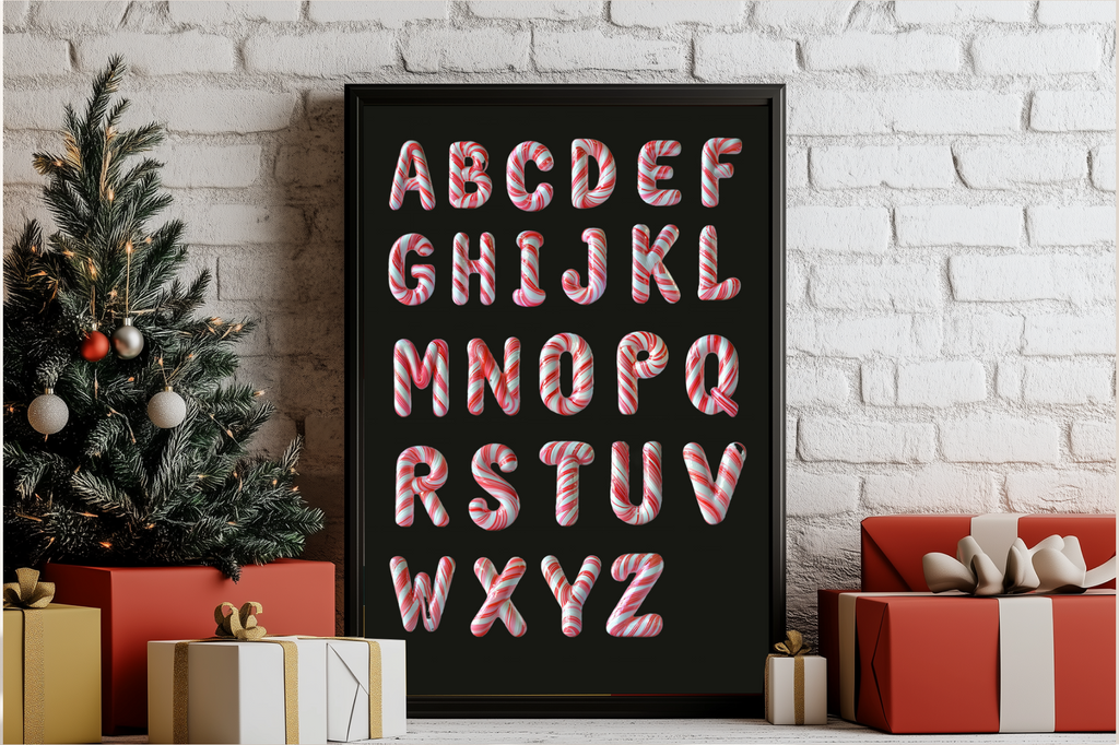 The Candy Cane Alphabet - Typedreams  