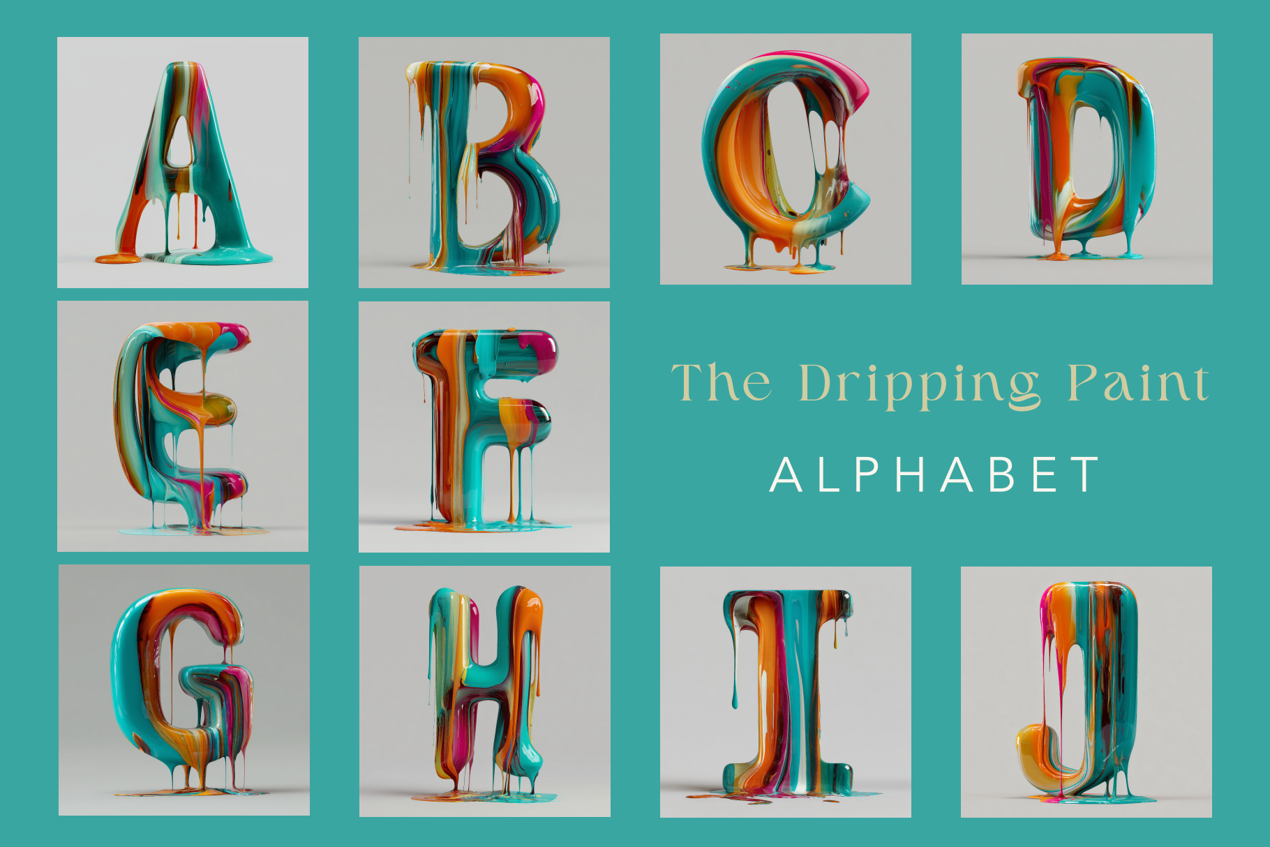 The Dripping Paint Alphabet