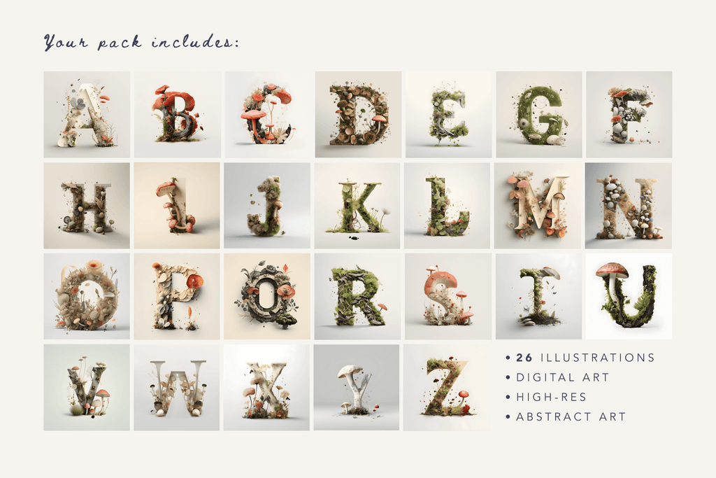 The Fungi Alphabet - Typedreams  