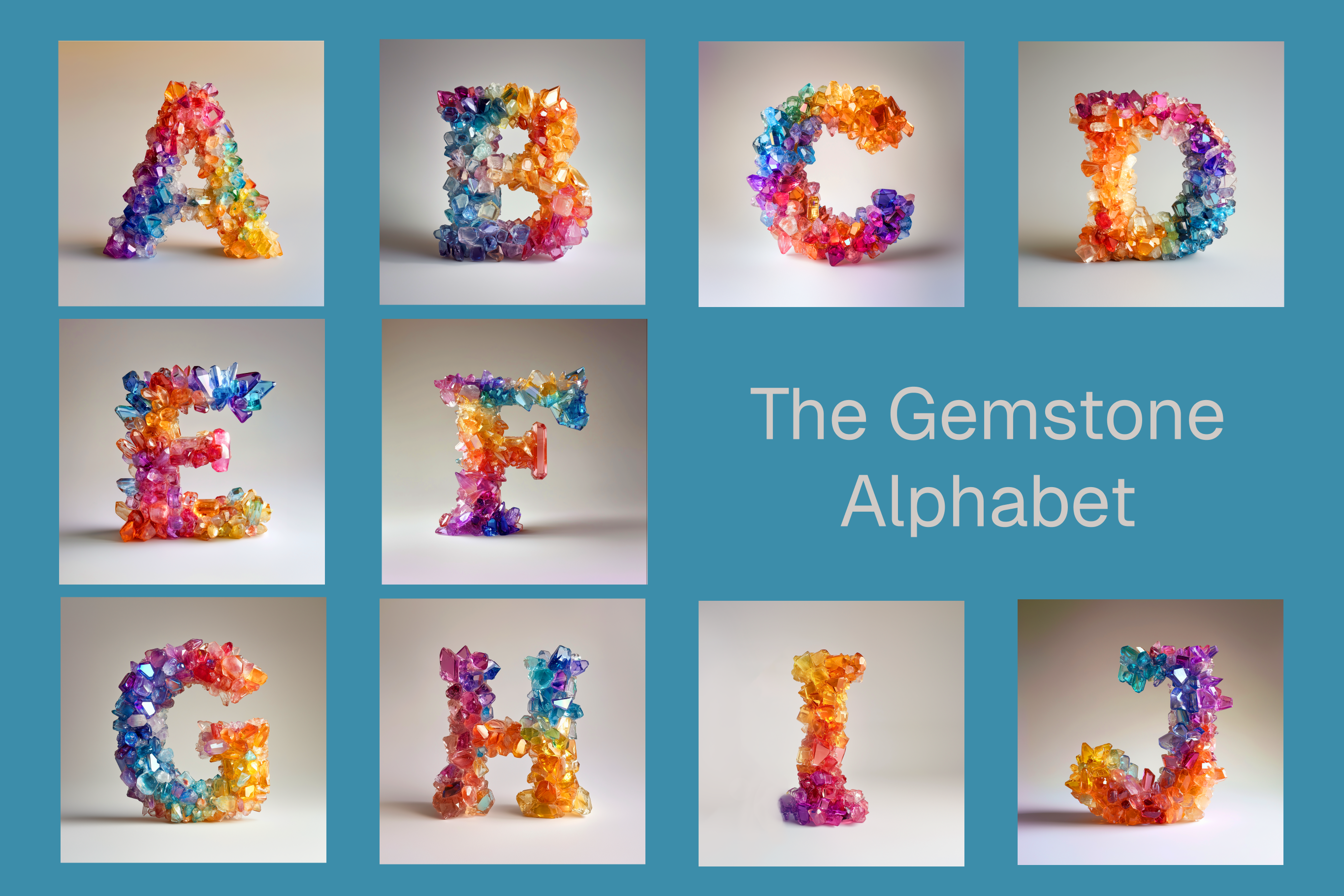 Gemstone alphabet