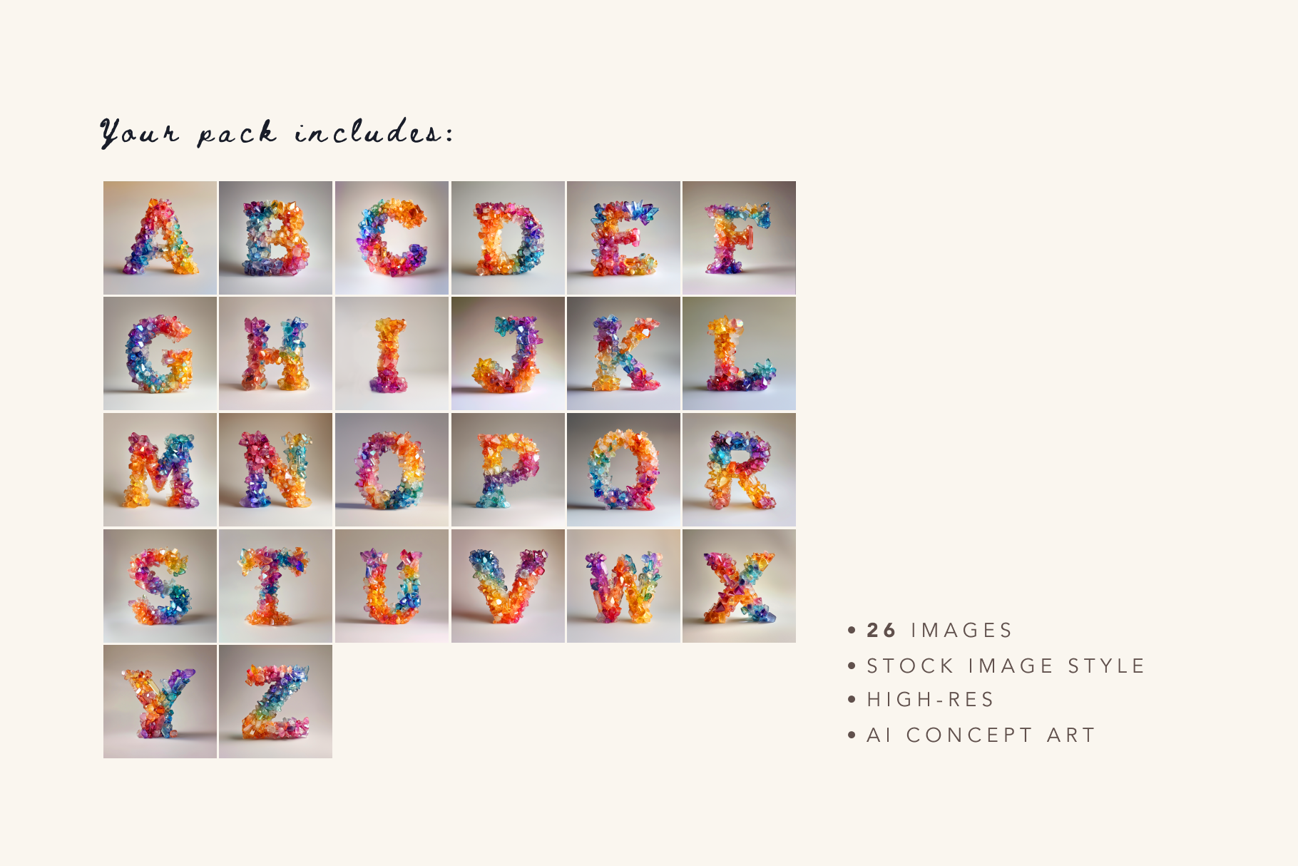 Gemstone alphabet
