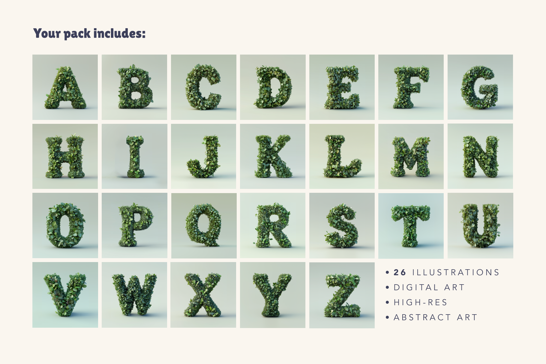 The Green Hedge Alphabet - Typedreams  