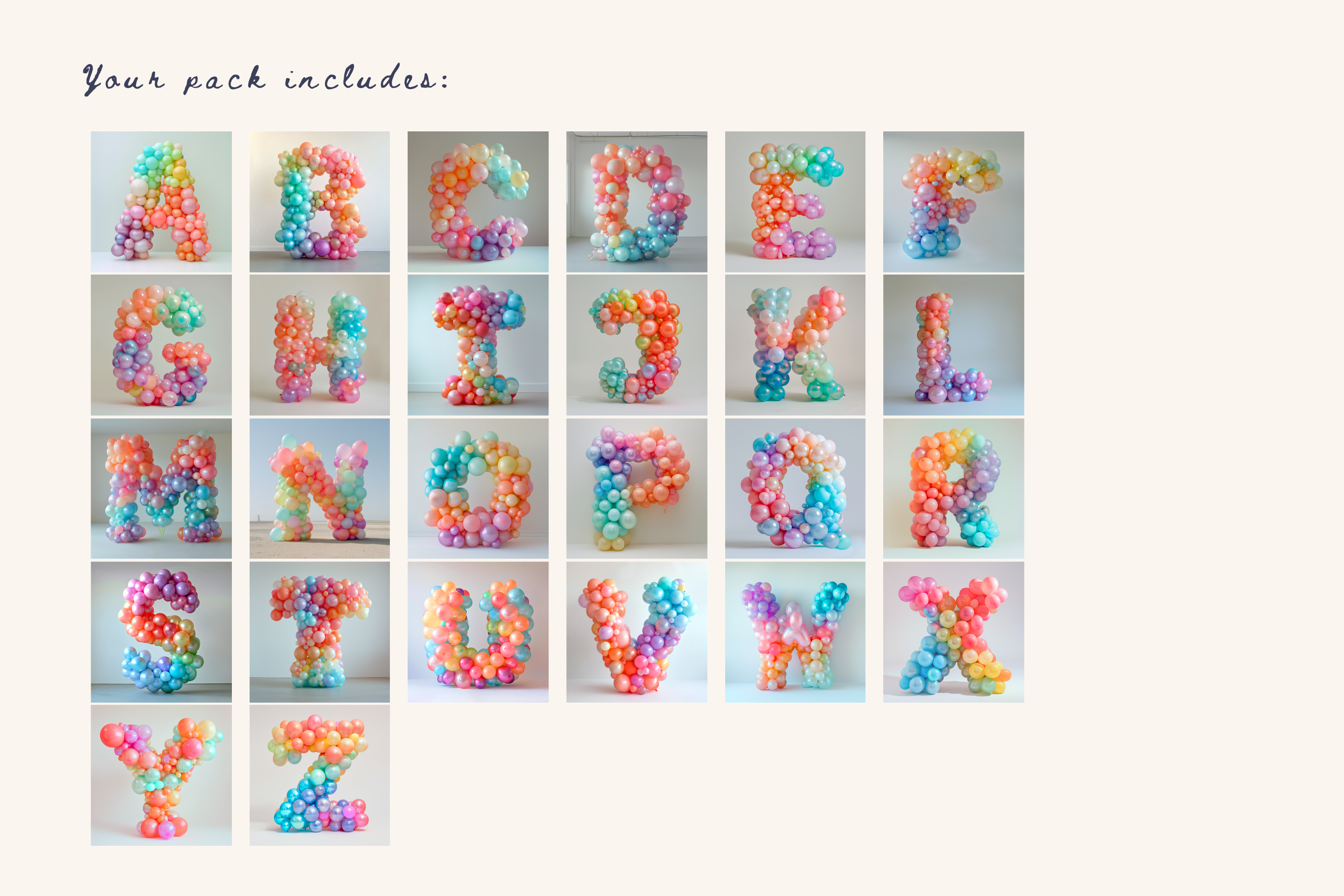 The Party Balloon Alphabet - Typedreams  