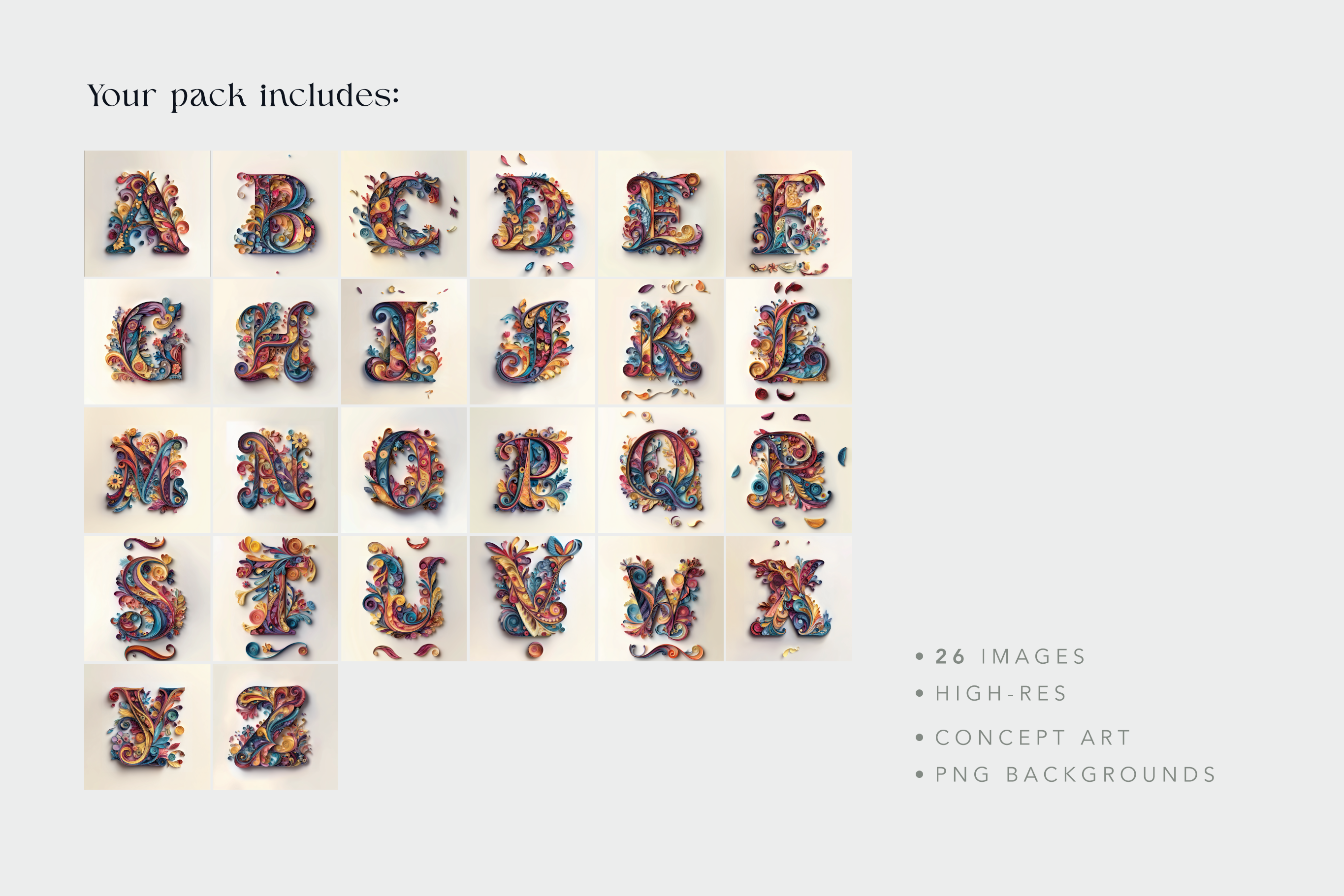 The Quilling Alphabet