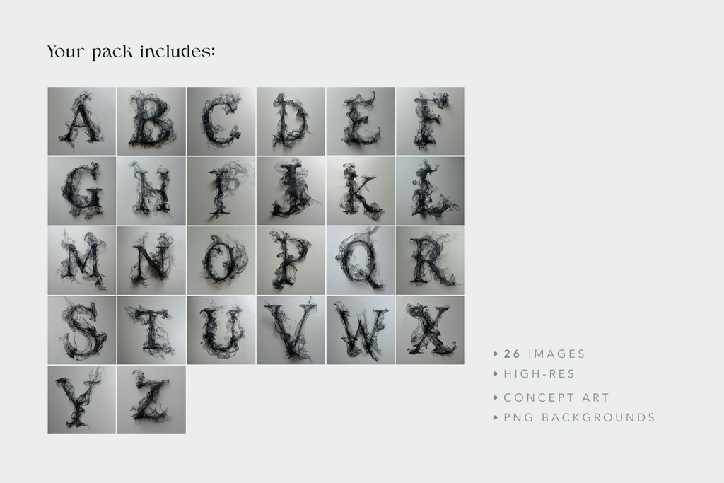 The Smoke Art Alphabet