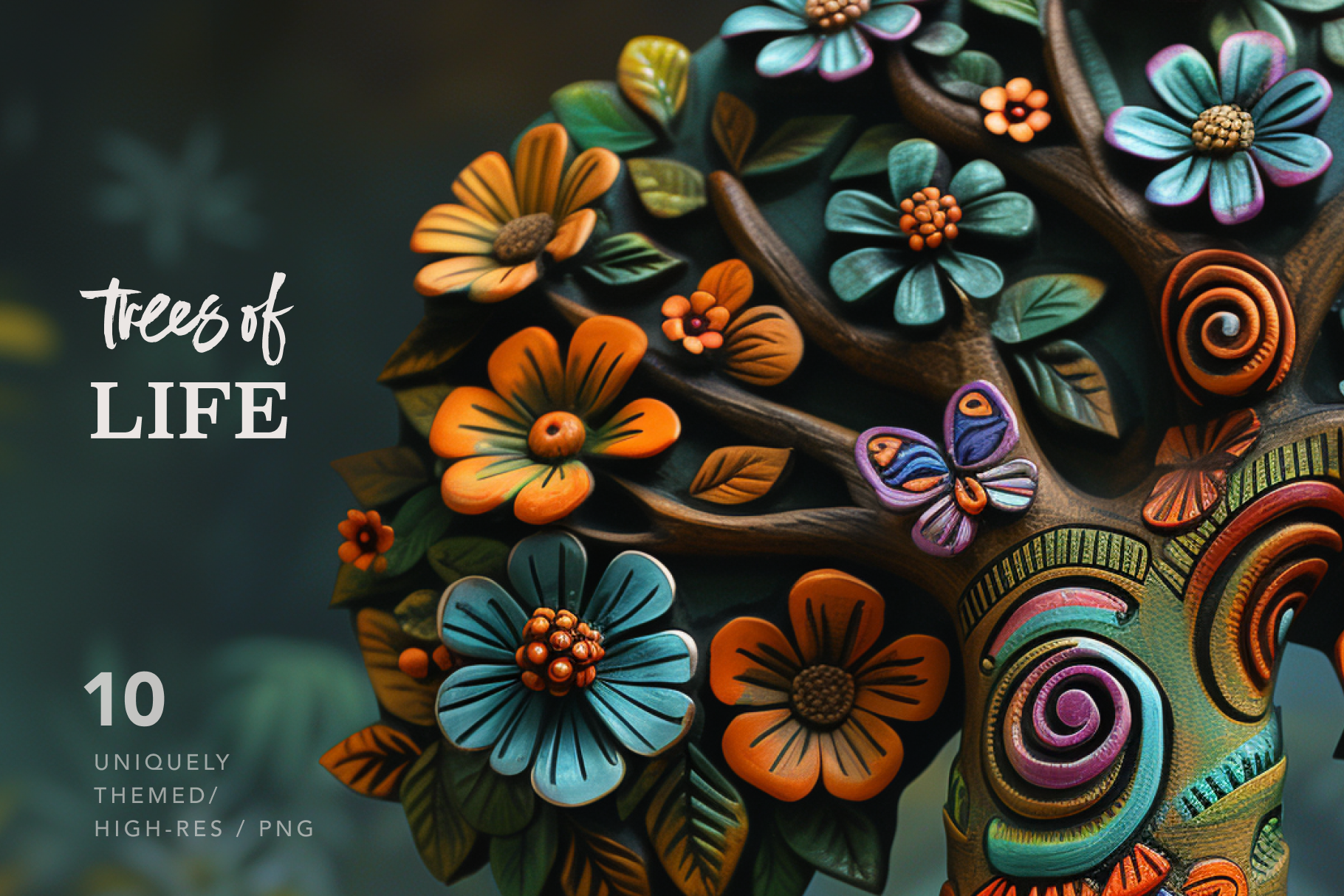 Trees of Life - Indigenous Clay Art - Typedreams  