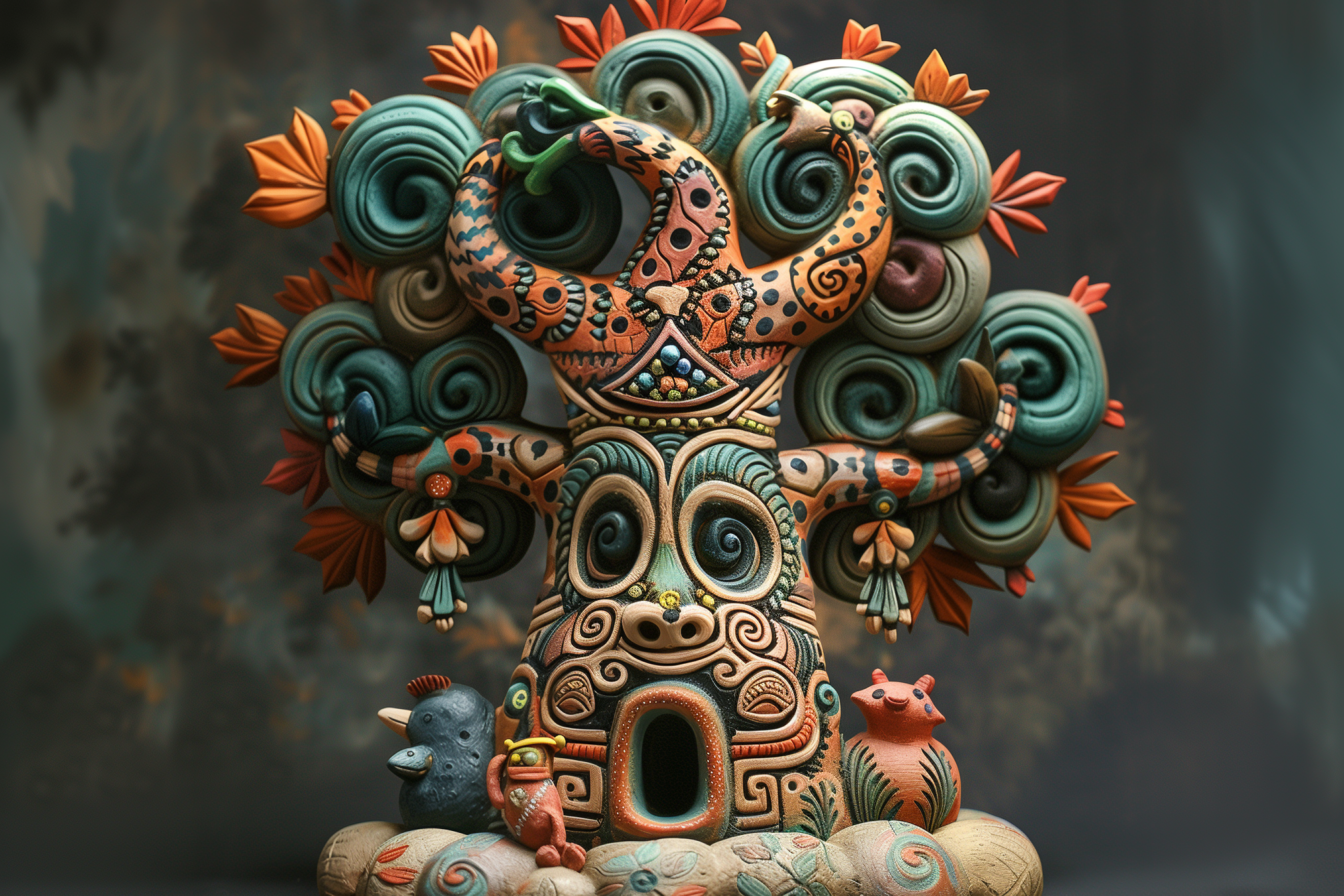 Trees of Life - Indigenous Clay Art - Typedreams  