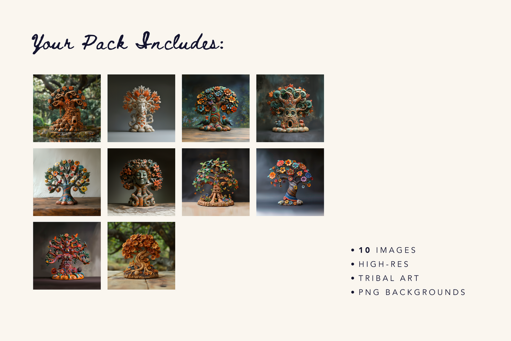 Trees of Life - Indigenous Clay Art - Typedreams  