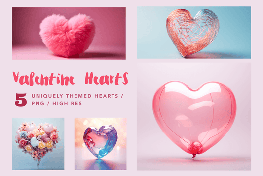 Valentine's day heart shaped objects