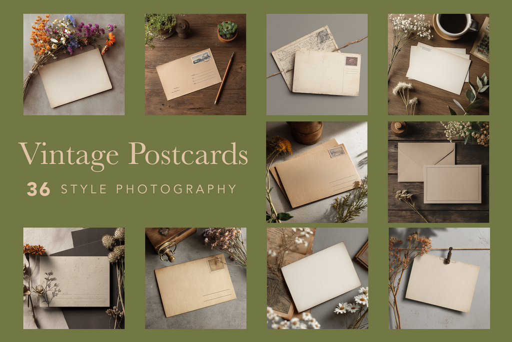 Vintage Postcards Mockups