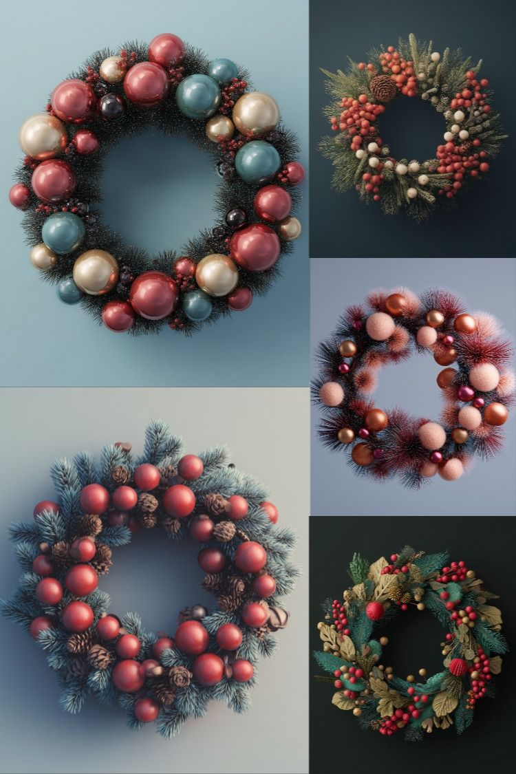 Christmas Wreaths - Stock Images