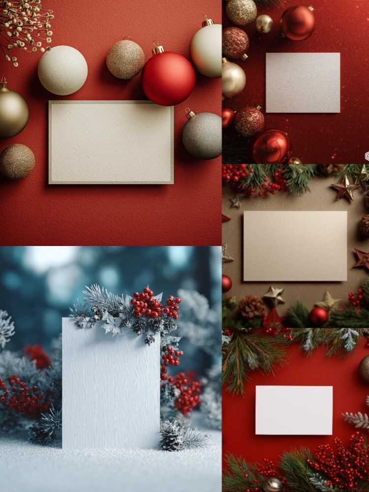 Christmas Card Mockups - Stock Images