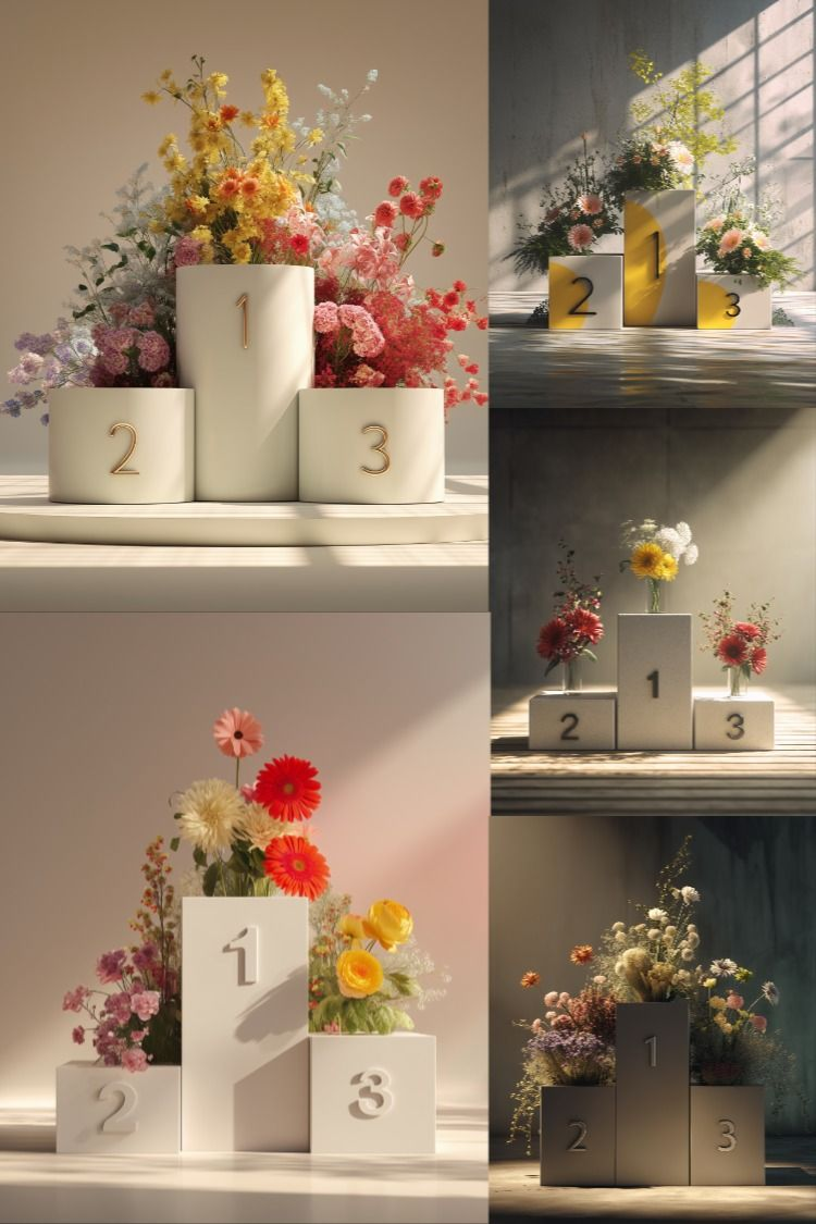 Winner Podiums - Stock Images