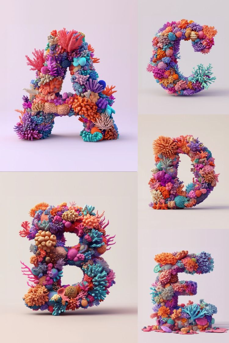 The Coral Alphabet - Stock Images