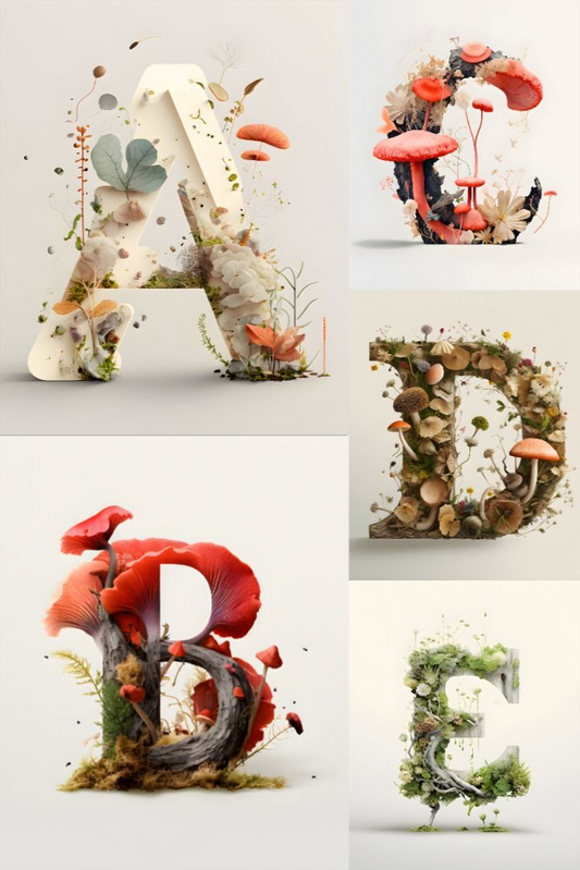 The Fungi Alphabet - Stock Images