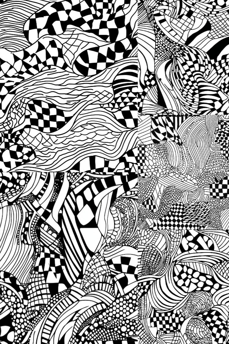 Zentangle tiles - Stock Images