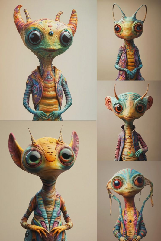 Friendly Aliens - Stock Images