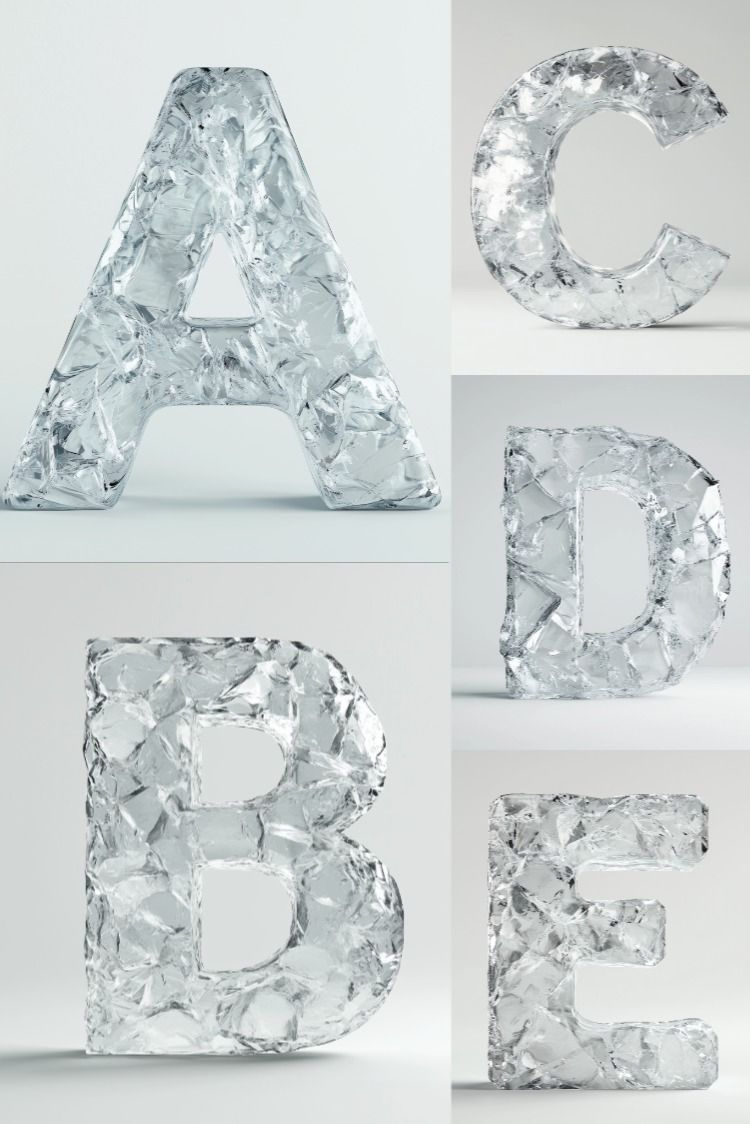 The Frozen Alphabet - Stock Images