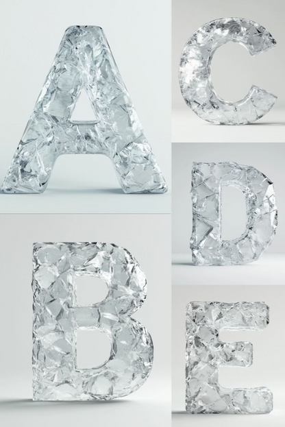 The Frozen Alphabet - Stock Images
