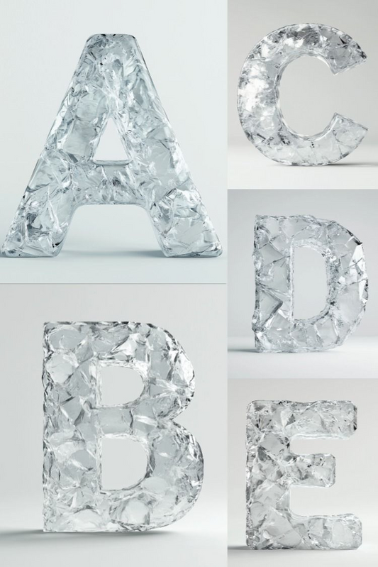 The Frozen Alphabet - Stock Images