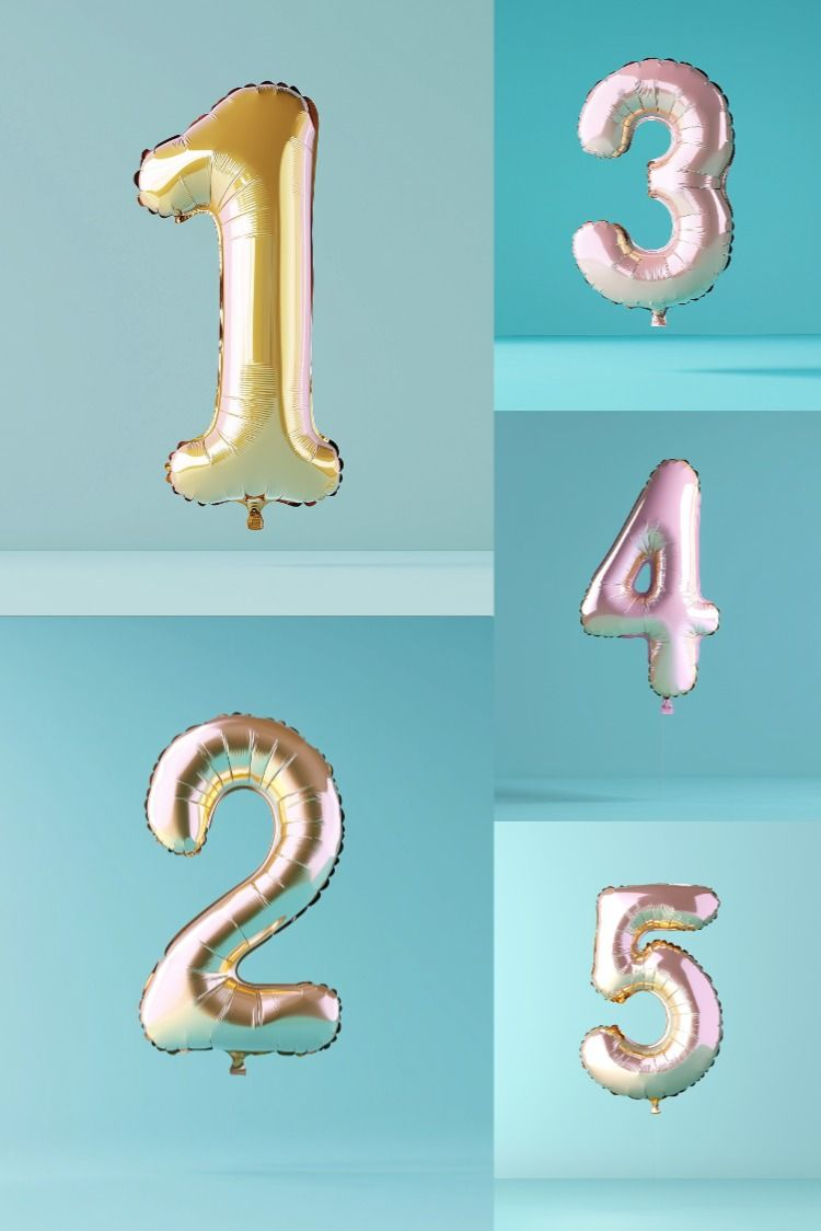 Balloon Numbers - Stock Images