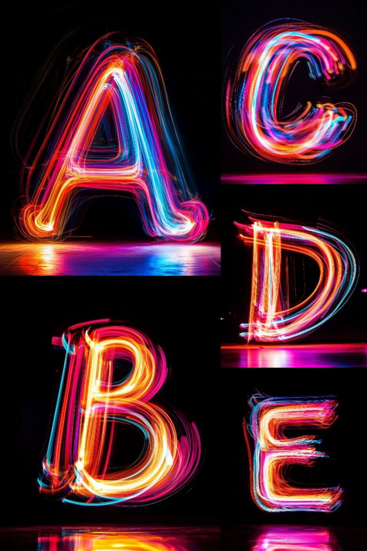 The Light Alphabet - Stock Images