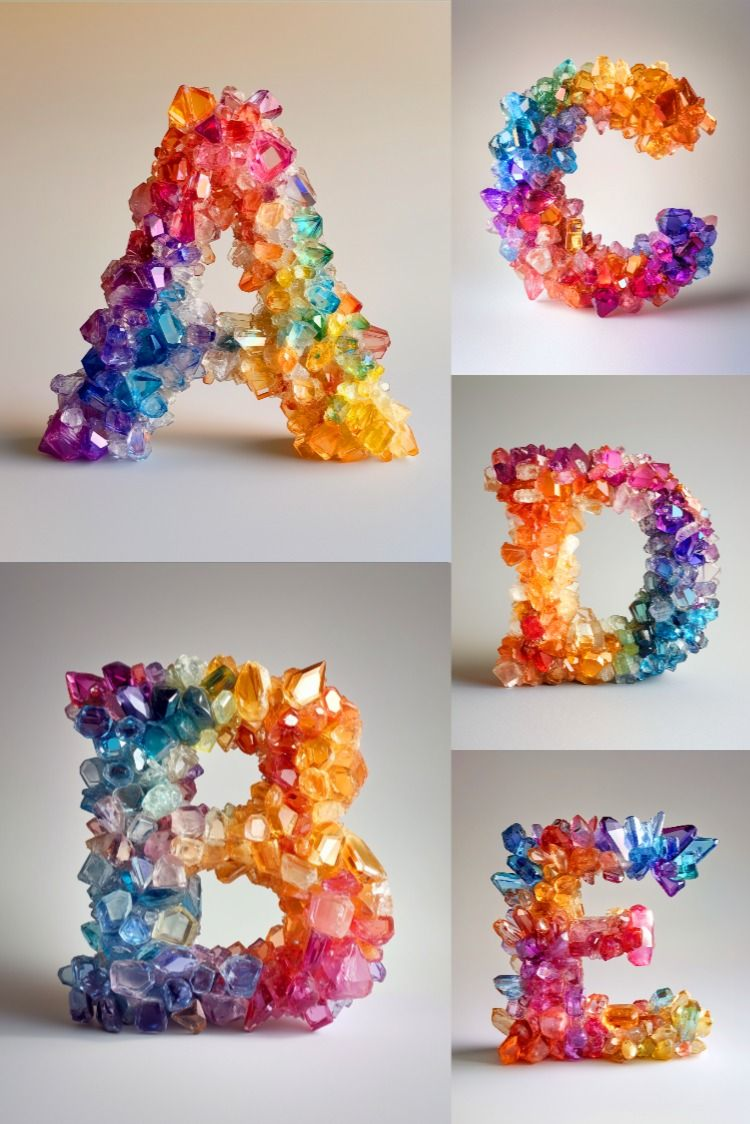 The Gemstone Alphabet - Stock Images