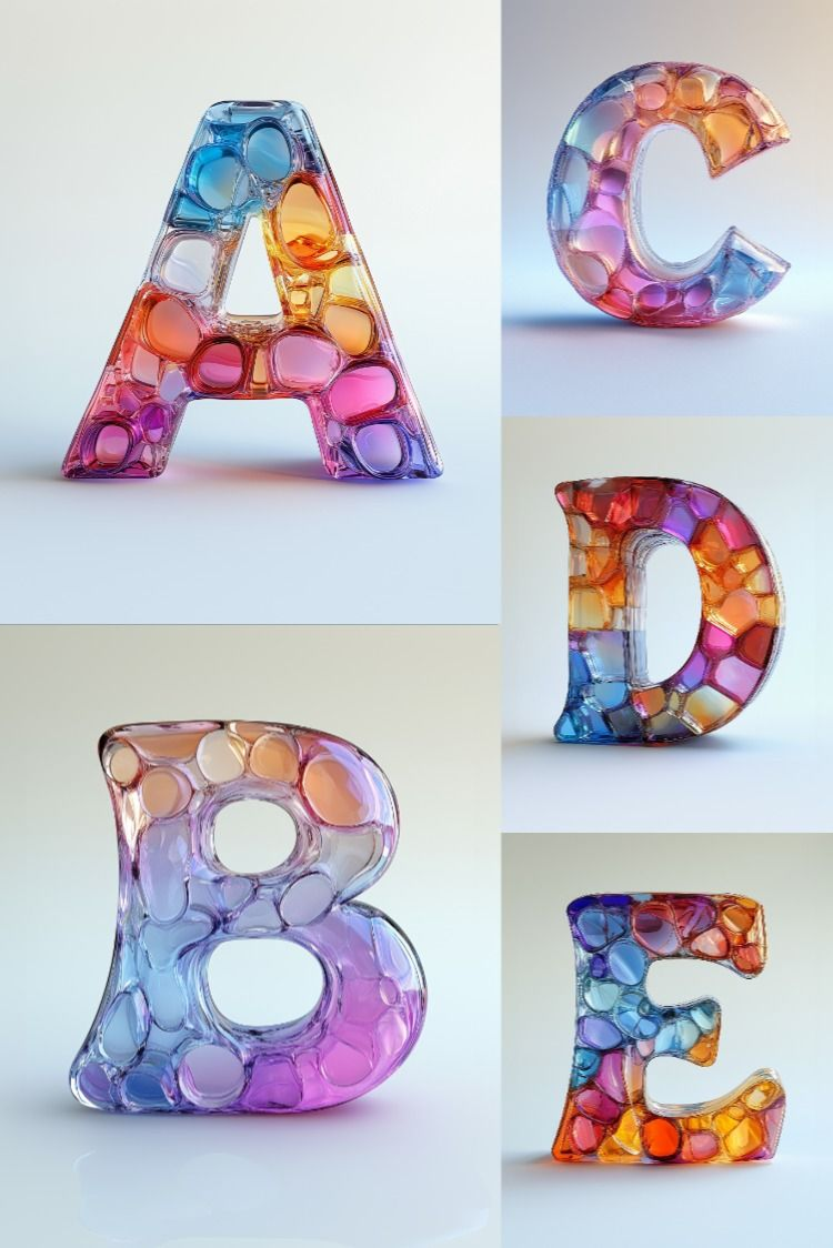 The Glass Alphabet - Stock Images