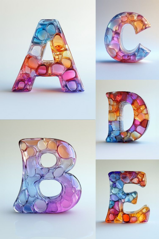 The Glass Alphabet - Stock Images