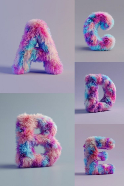 The Fluffy Alphabet - Stock Images