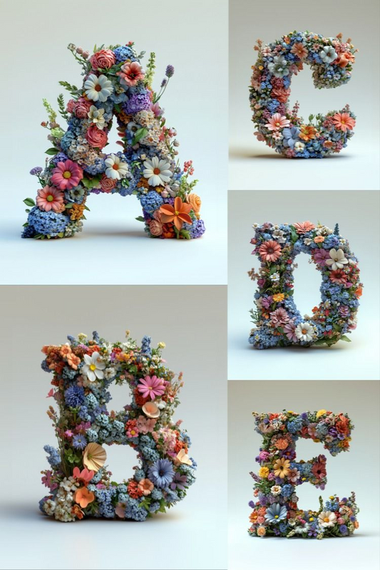 The Flower Alphabet - Stock Images