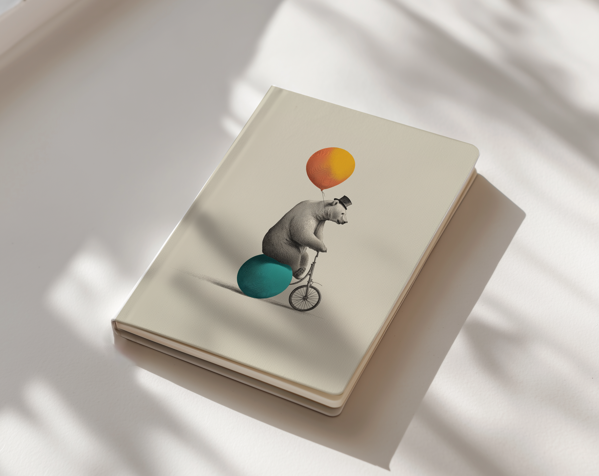 vintage circus bear journal notebook