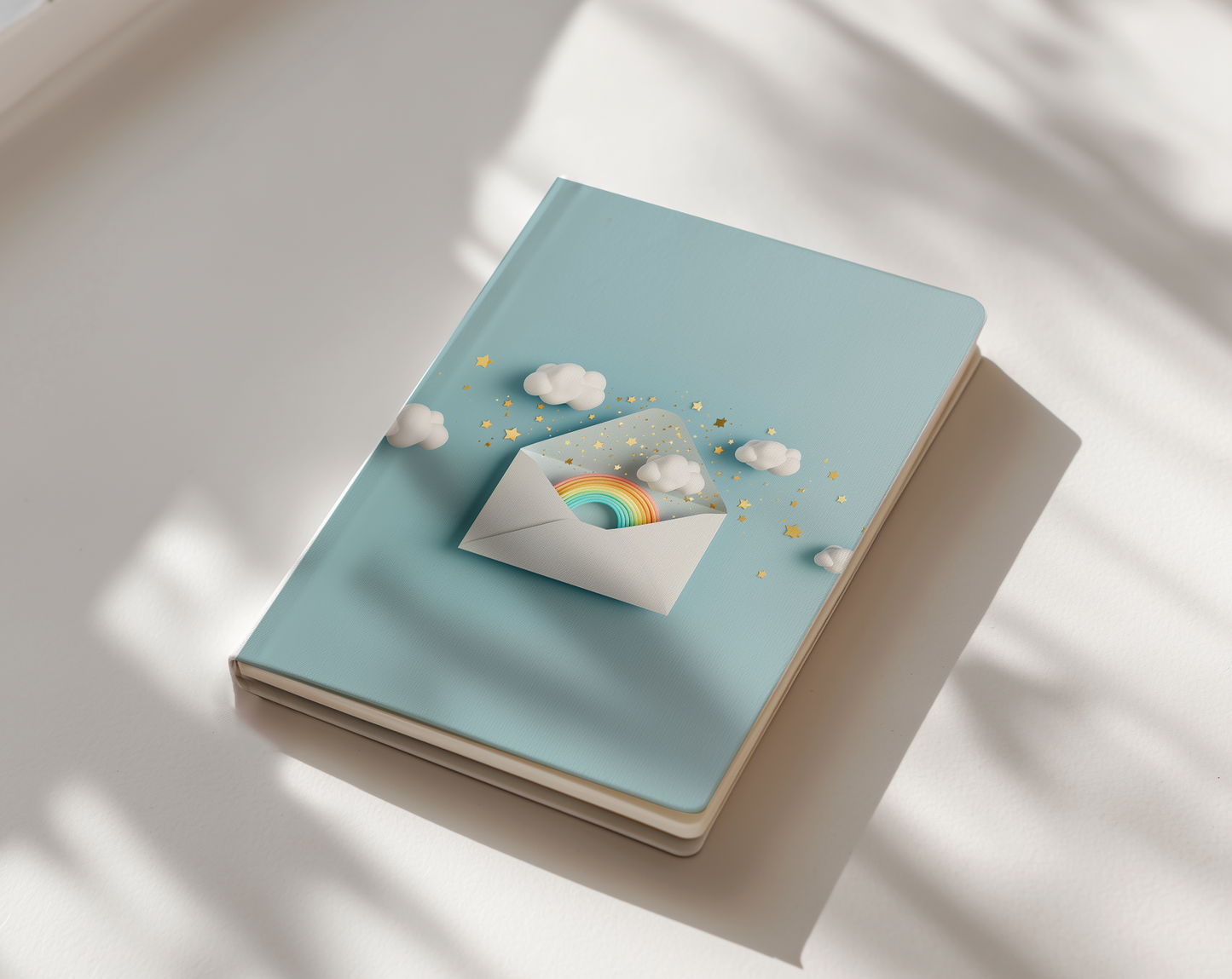 rainbow mail journal notebook