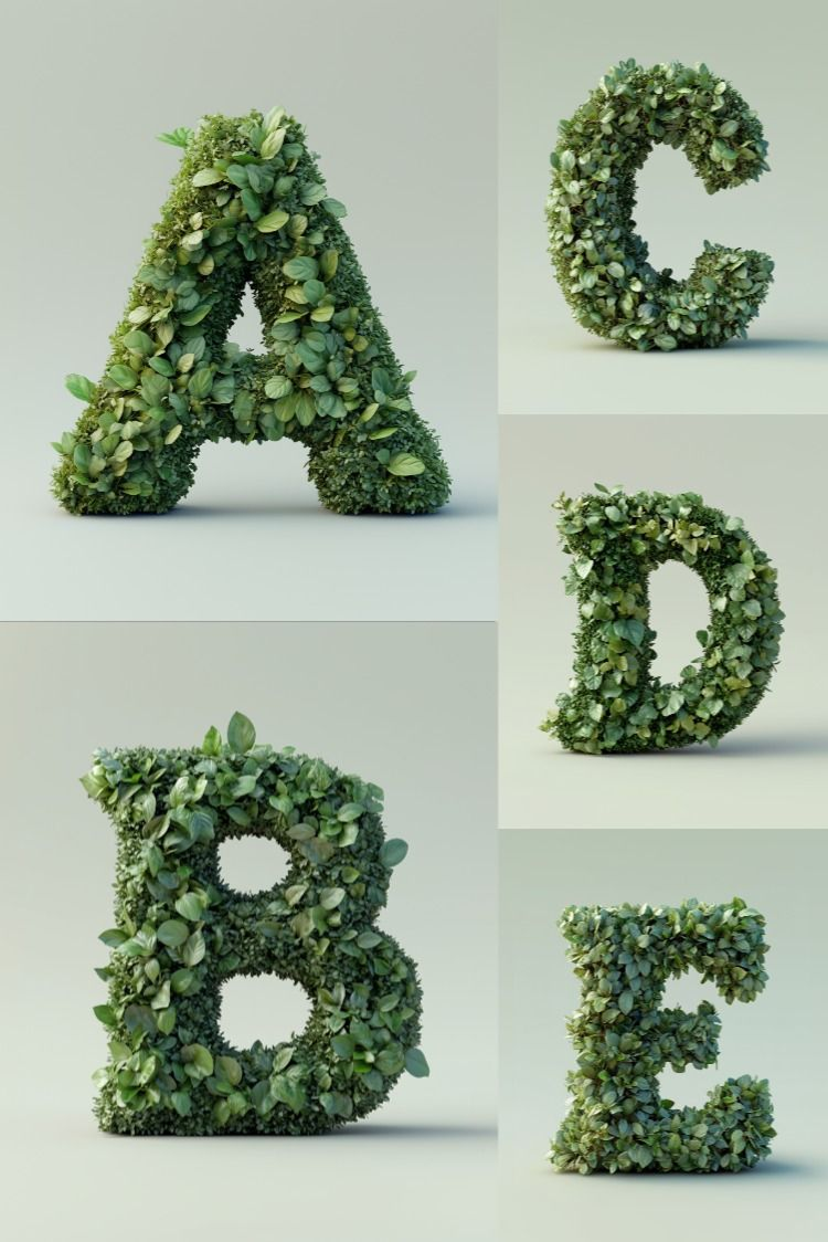 The Green Hedge Alphabet - Stock Images