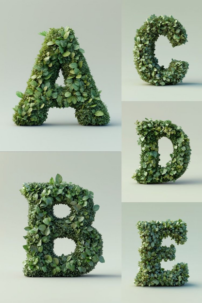 The Green Hedge Alphabet - Stock Images