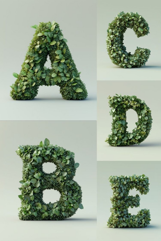 The Green Hedge Alphabet - Stock Images
