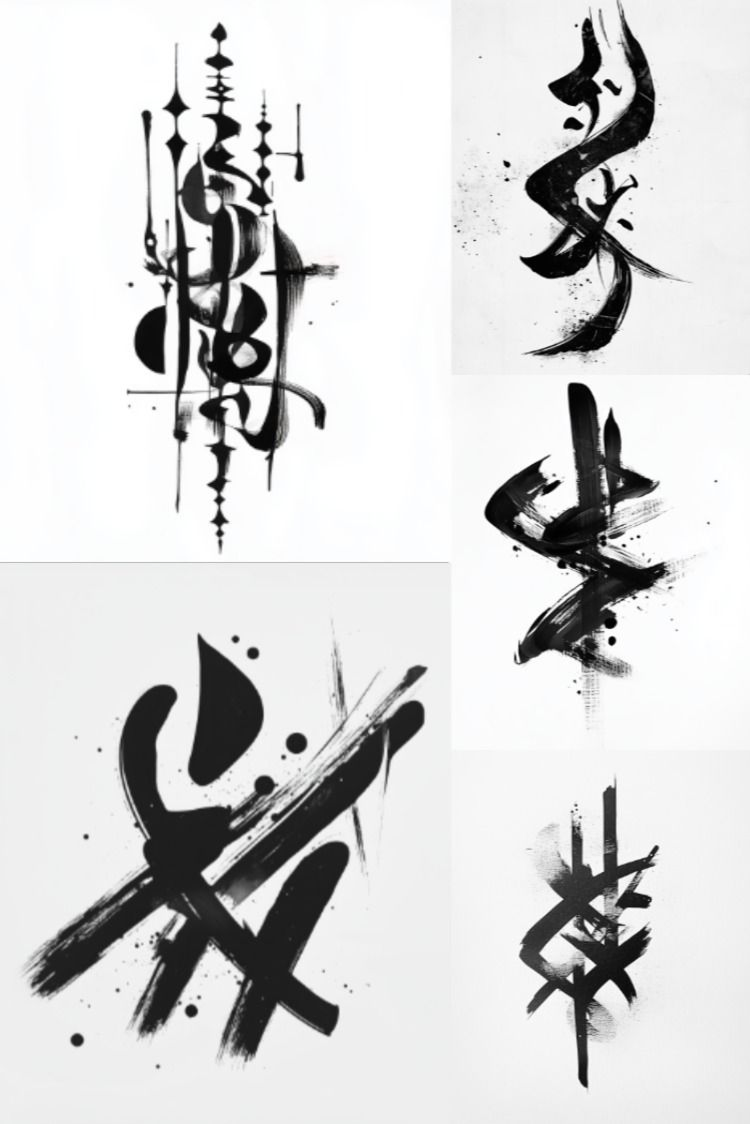 Calligraphic Symbols - Stock Images